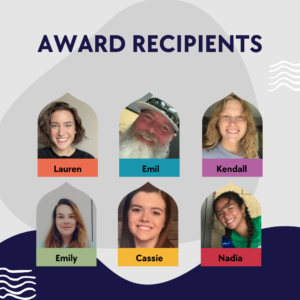 6 award recipients are pictured to celebrate their accomplishment